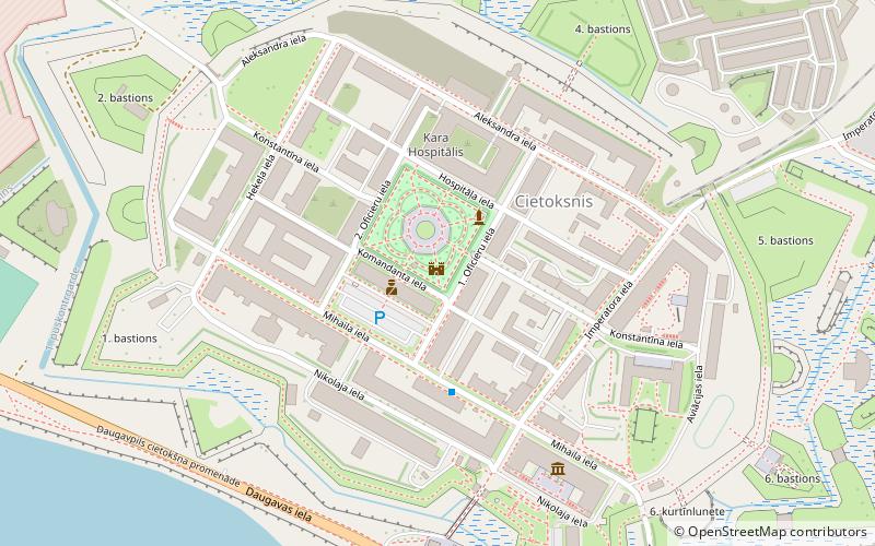 Daugavpils fortress location map