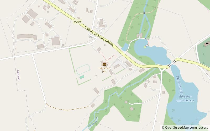 Gārsene Manor location map