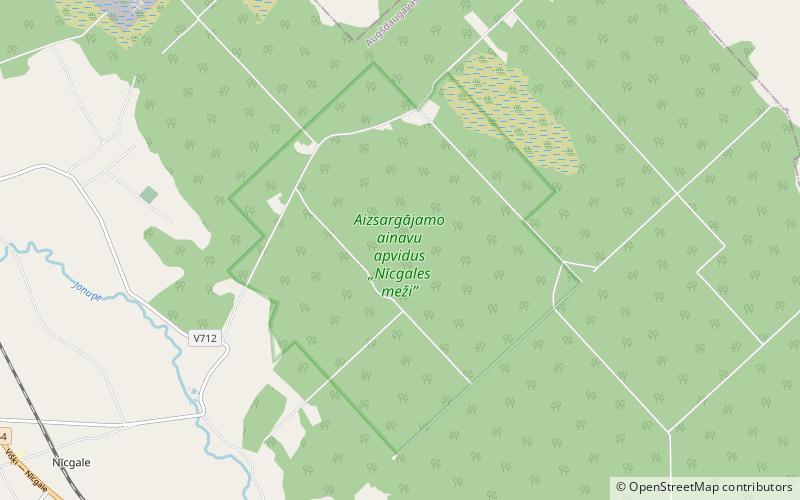 Nīcgale forest location map