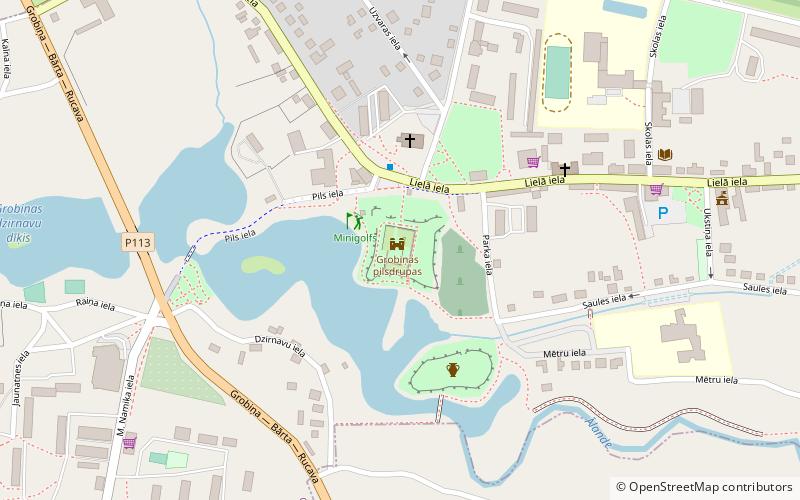 Ordensburg Grobin location map