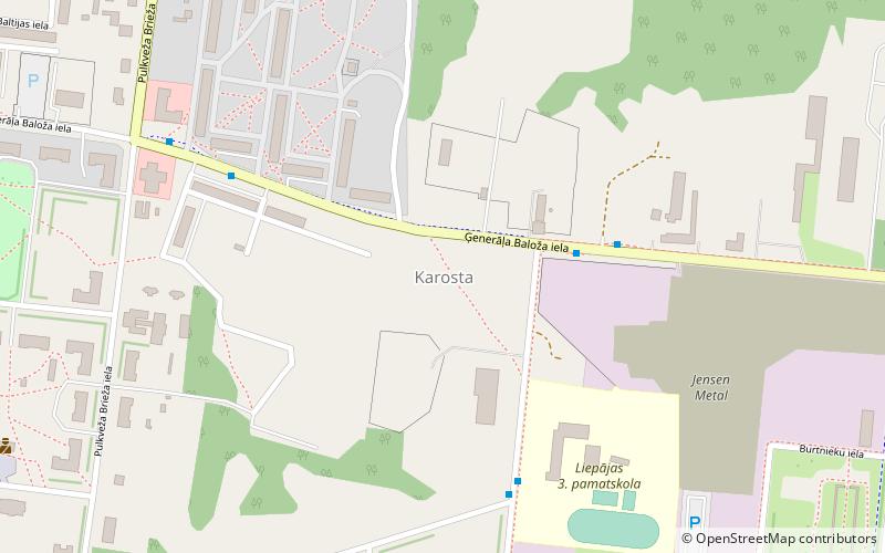 Karosta beach location map