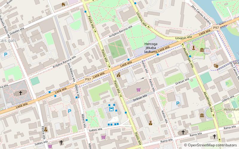 jelgavas pilsetas dome location map