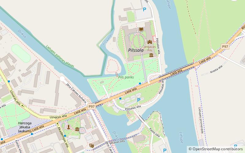 pils parks jelgava location map