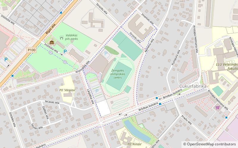 Zemgale Olympic Center location map