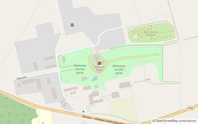 Malnava Manor location map