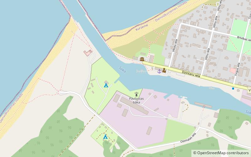 Pāvilosta Port location map