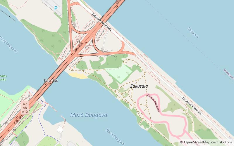 Zaķusala location map
