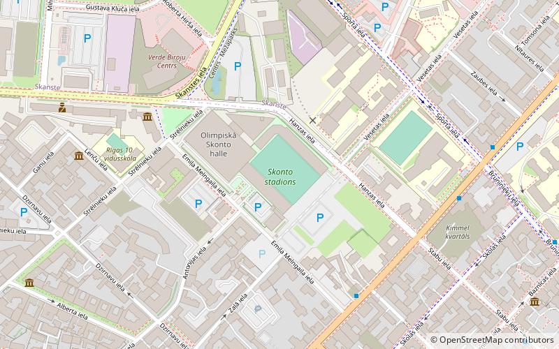 Skonto Stadion location map
