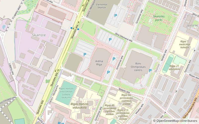 Arena Riga location map
