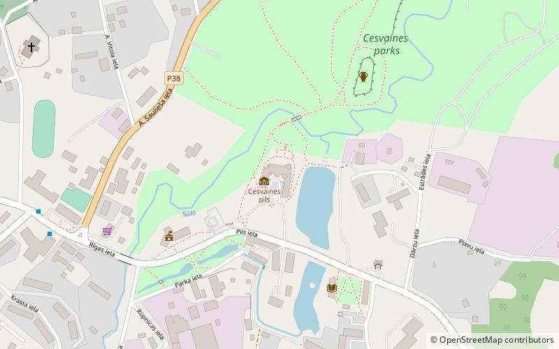 Cesvaine Palace location map