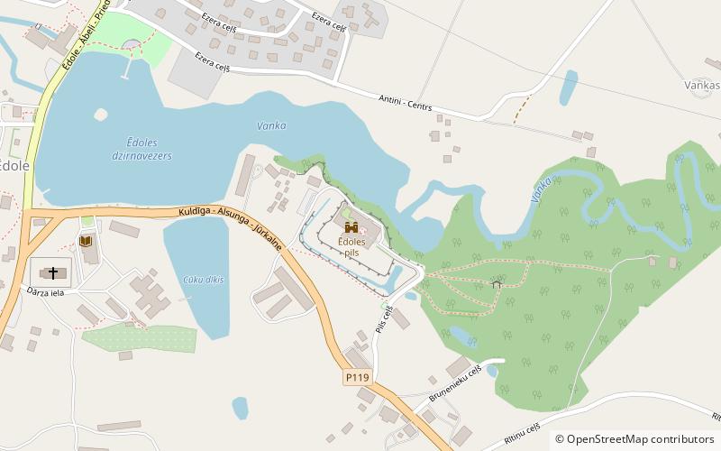 Ēdole Castle location map