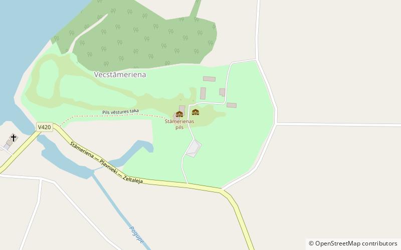Stāmeriena Palace location map