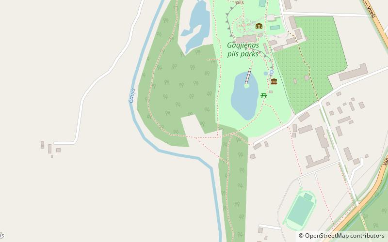 Gaujiena Castle location map