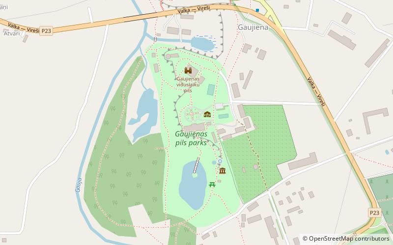 Gaujiena Palace location map