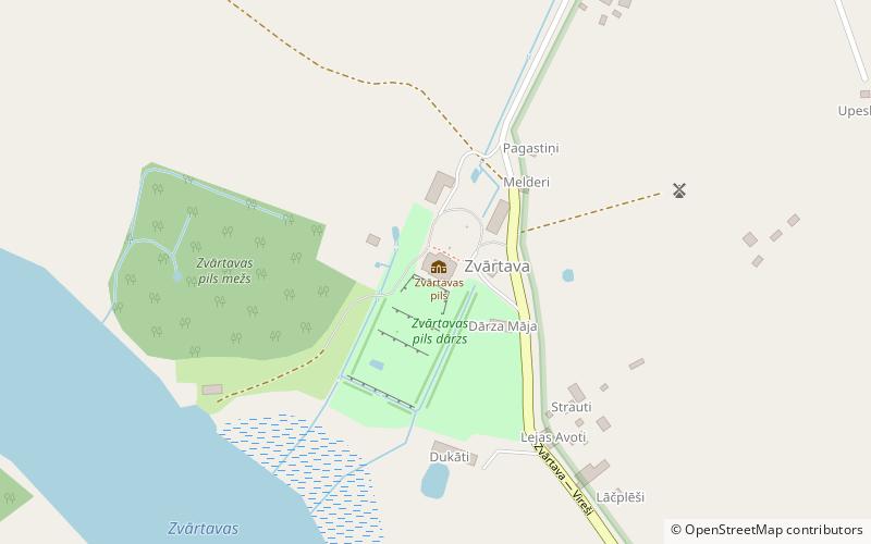 Zvārtava Manor location map