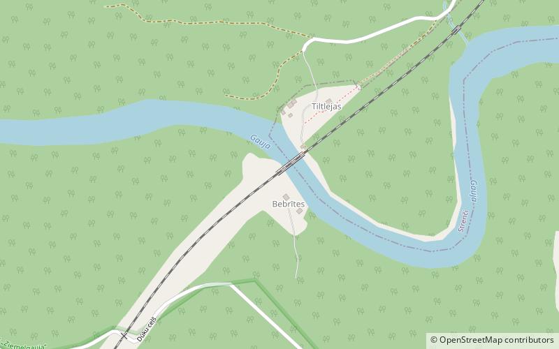 gauja river railway bridge location map