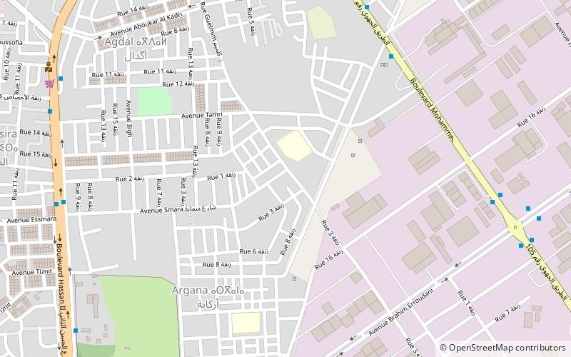 municipal stadium of ait melloul ait melloul location map