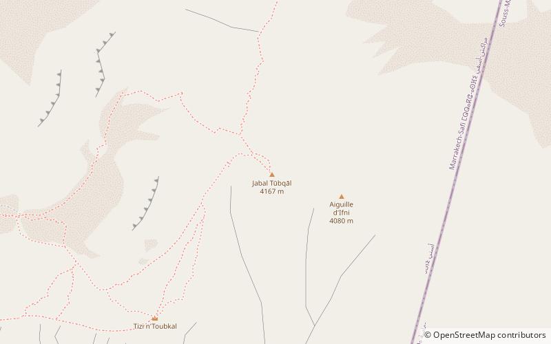 Toubkal location map