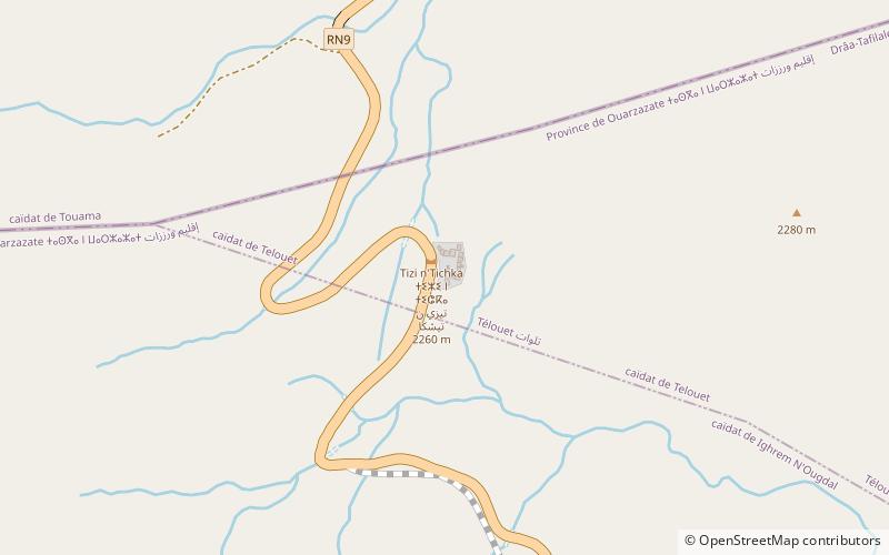 Tizi n’Tichka location map