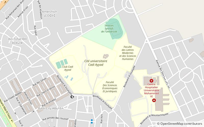 universidad cadi ayyad marrakech location map