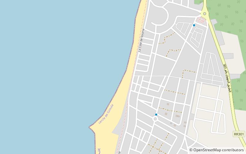 saouiria 1 ere plage souira guedima location map
