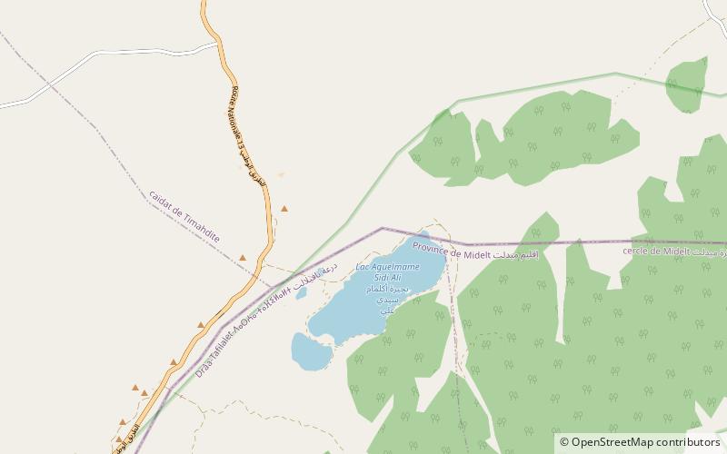 Lago Aguelmame Sidi Ali location map