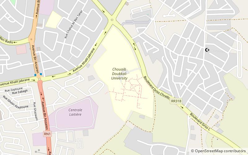 Chouaib Doukkali University location map