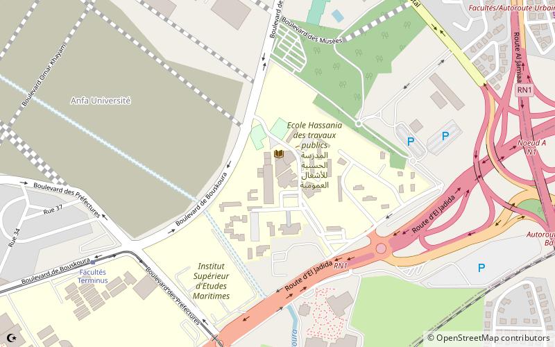 Hassania School of Public Works location map