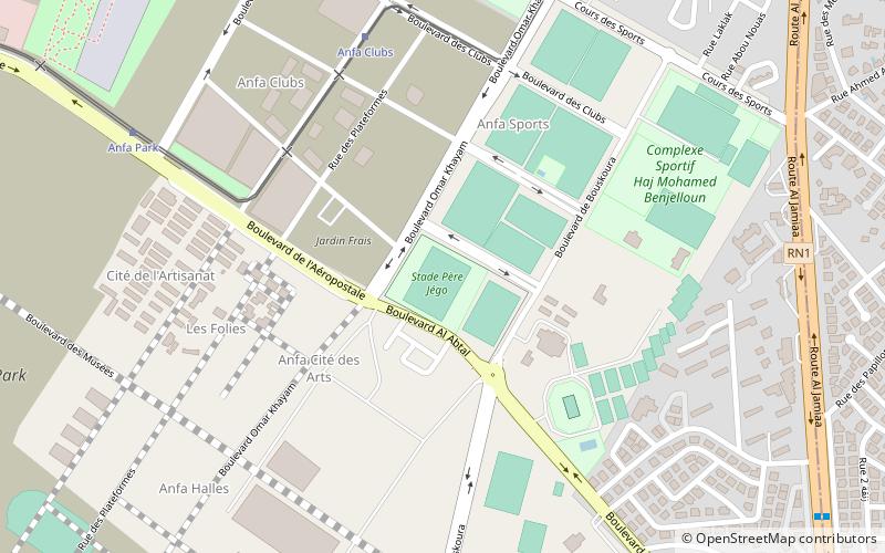 stade pere jego casablanca location map