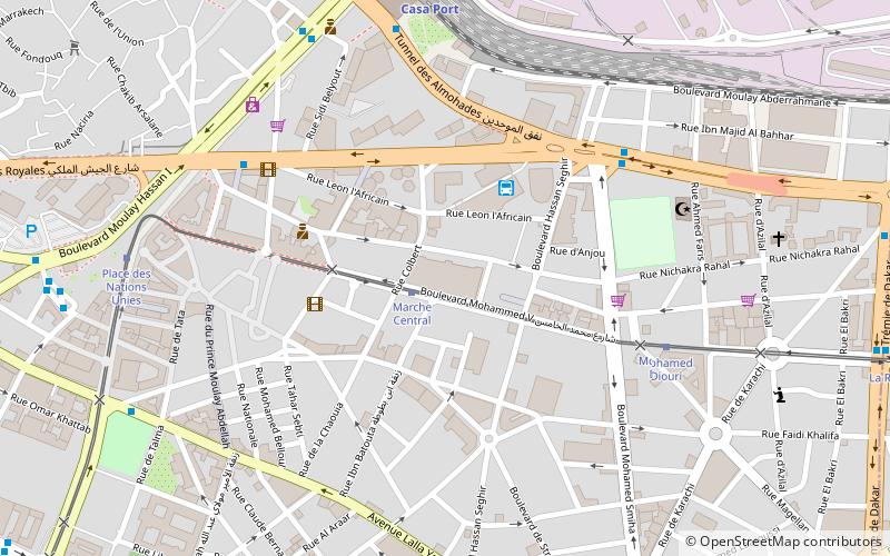 Marché central location map