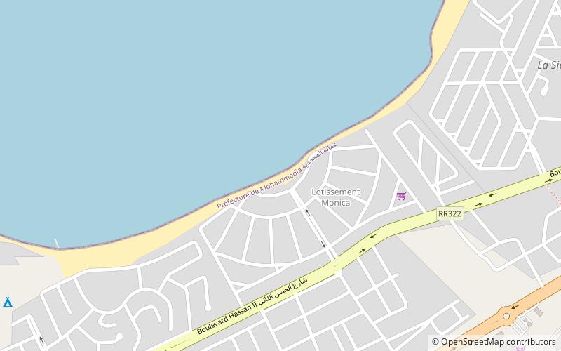 plage monica mohammedia location map