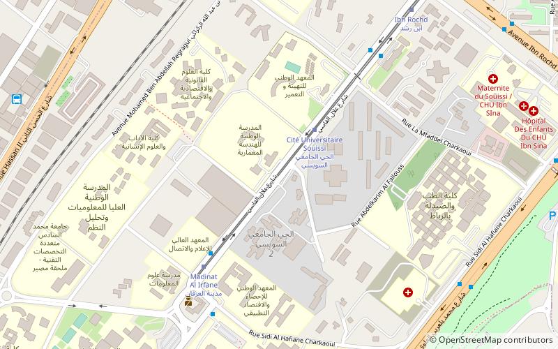 universidad mohamed v rabat location map