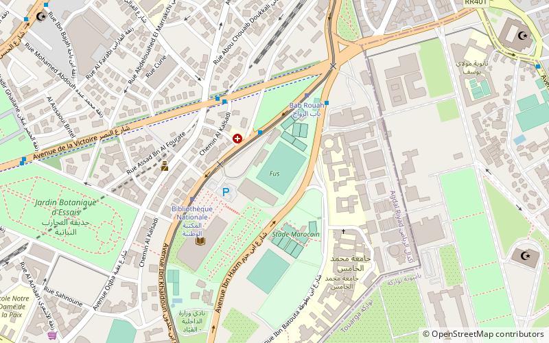 stade belvedere rabat location map