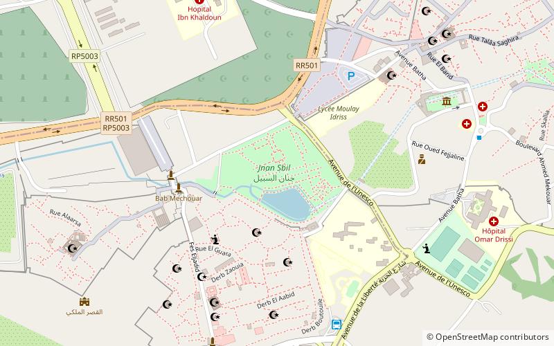 Jnan Sbil Gardens location map