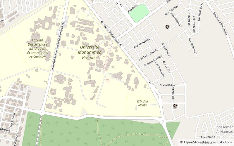 École Nationale des Sciences Appliquées d'Oujda location map