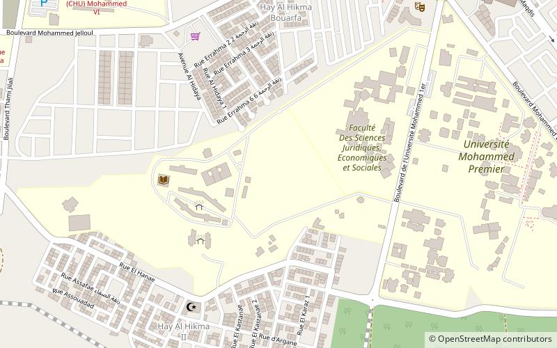 universidad mohamed primero uchda location map