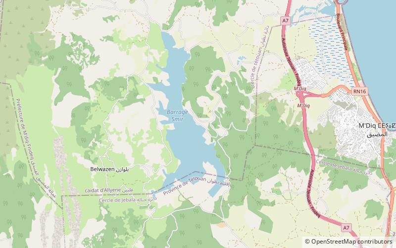 Smir Dam location map