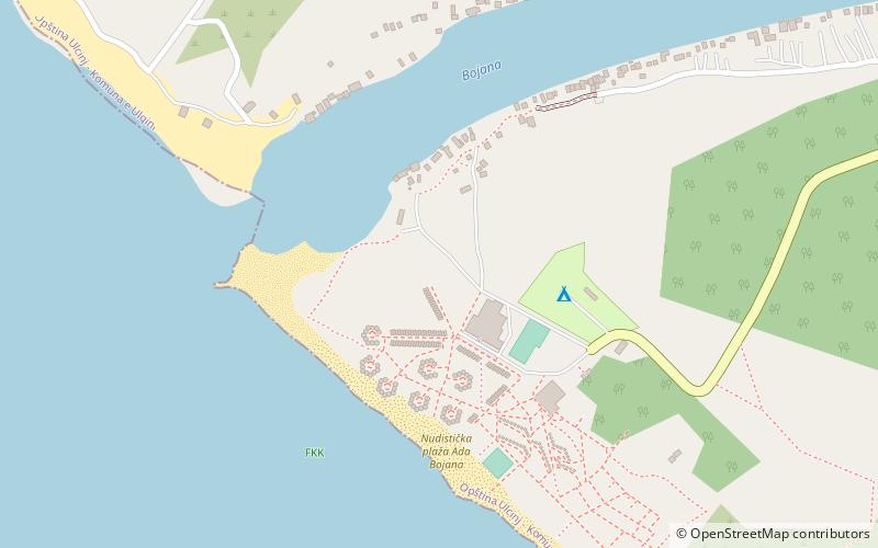Ada Bojana location map
