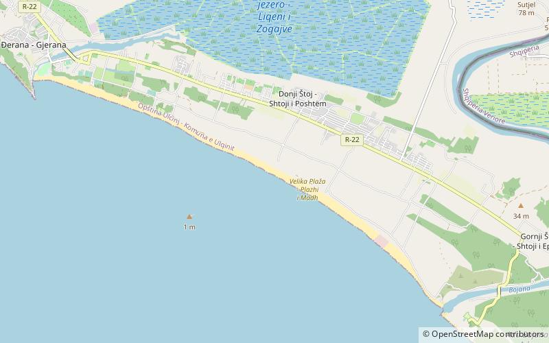 Velika Plaža location map