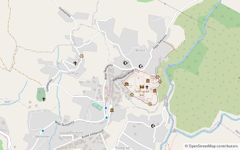 stari bar location map