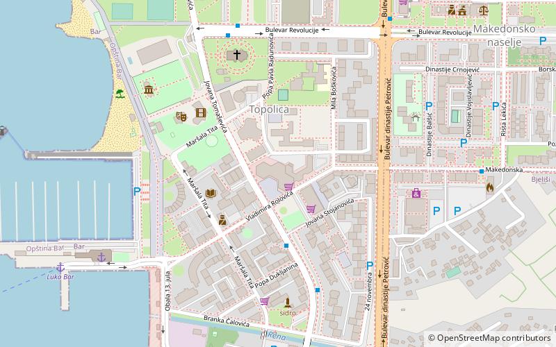 robna kuca bar location map