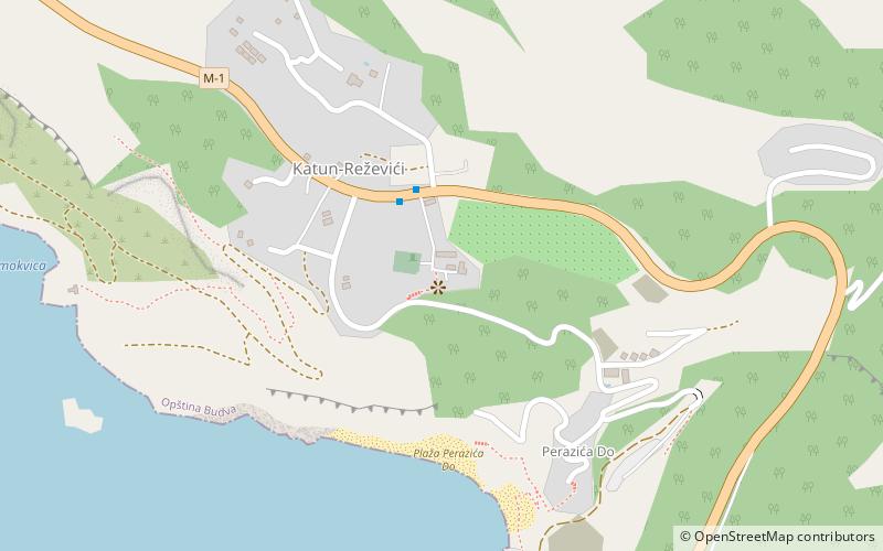 Reževići Monastery location map