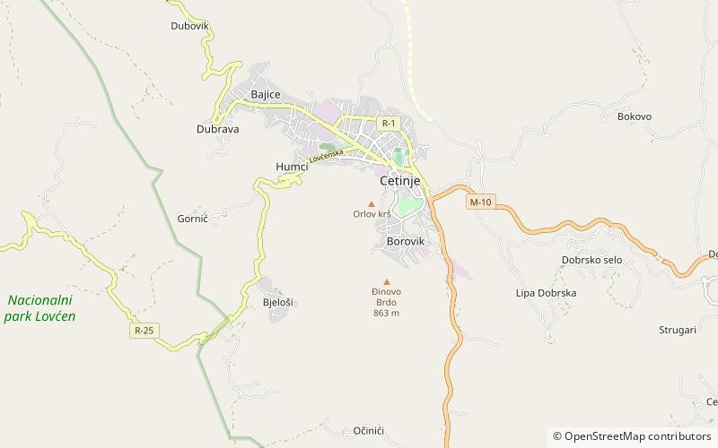 Monasterio de Cetinje location map