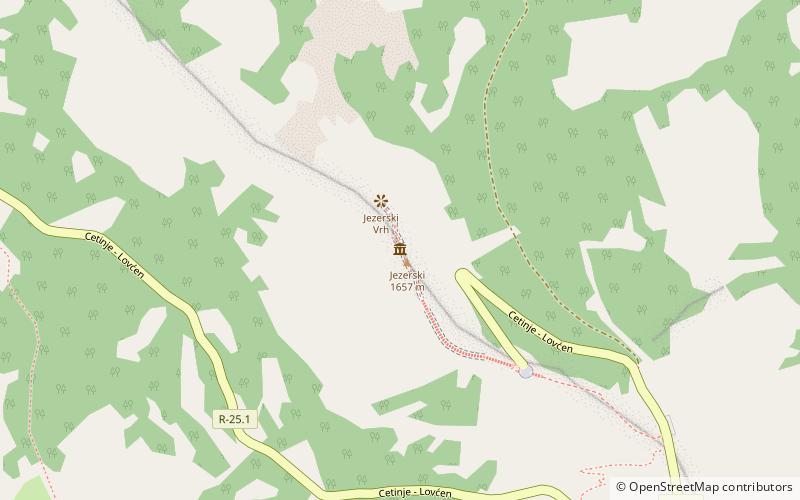 njegosev mauzolej cetinje location map