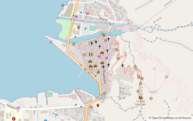 pima palace kotor location map
