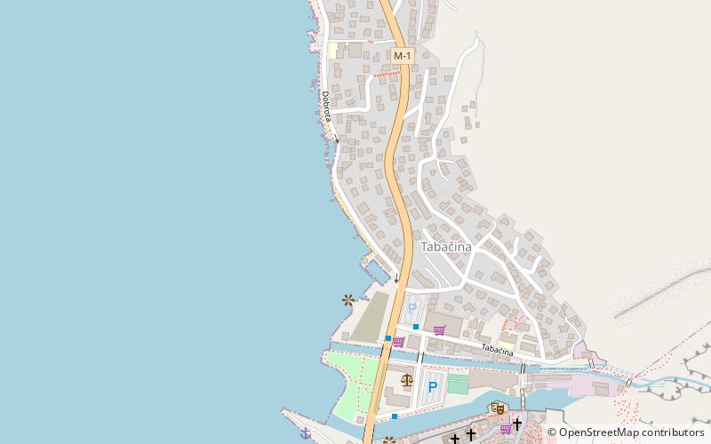 kotor beach location map
