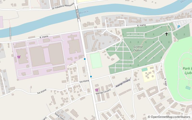 Zabjelo Stadium location map