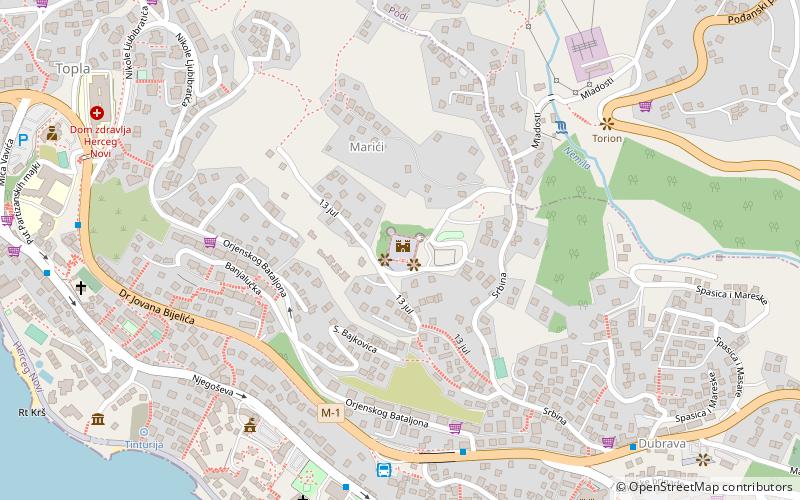 fort spanjola herceg novi location map