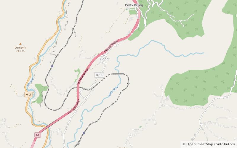 Mala Rijeka Viaduct location map