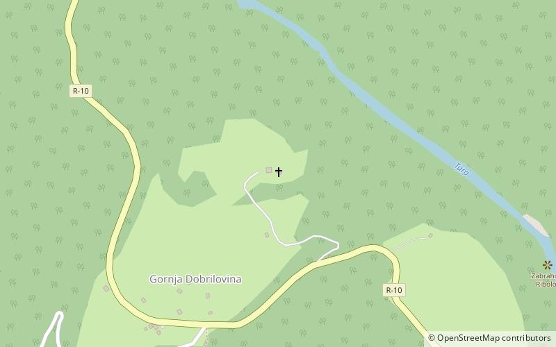 Dobrilovina Monastery location map